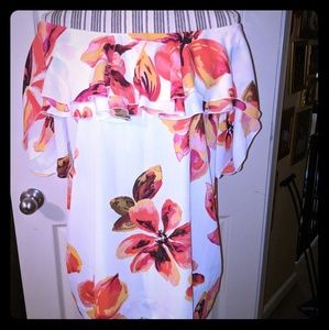 Chiffon off the shoulder top